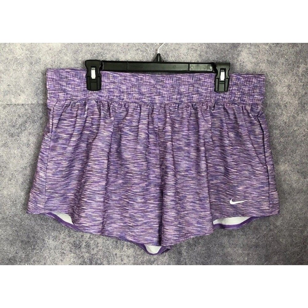 Nike Dri-Fit Purple Shorts Training Workout Gym Running Womens Active Sz XL NWT